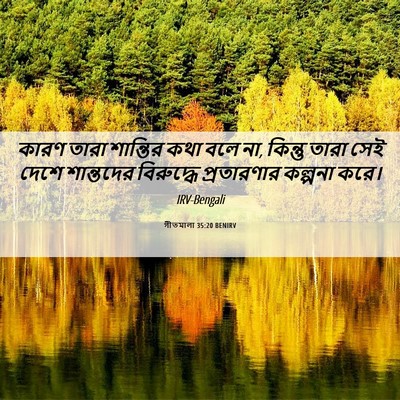 Picture 06 - গীতমালা 35:20 BENIRV - কারণ তারা শান্তির - Bible Verse Picture