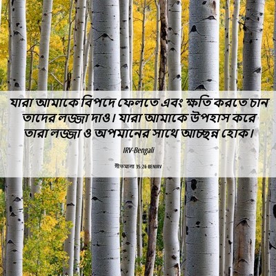Picture 06 - গীতমালা 35:26 BENIRV - যারা আমাকে বিপদে - Bible Verse Picture