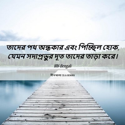 Picture 06 - গীতমালা 35:6 BENIRV - তাদের পথ অন্ধকার - Bible Verse Picture