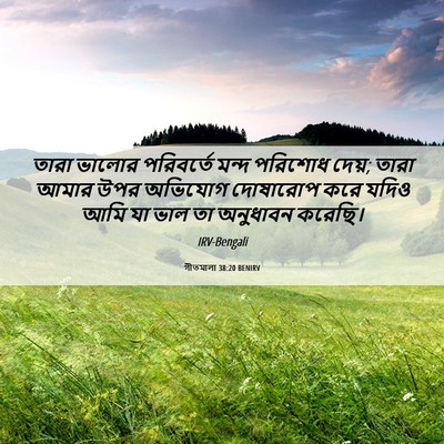 Picture 06 - গীতমালা 38:20 BENIRV - তারা ভালোর - Bible Verse Picture