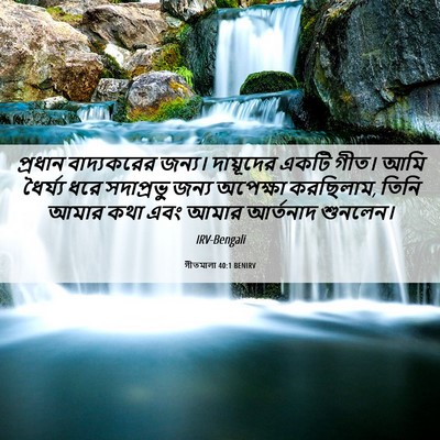 Picture 06 - গীতমালা 40:1 BENIRV - প্রধান বাদ্যকরের - Bible Verse Picture