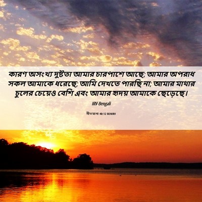Picture 06 - গীতমালা 40:12 BENIRV - কারণ অসংখ্য - Bible Verse Picture