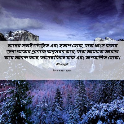 Picture 06 - গীতমালা 40:14 BENIRV - তাদের সবাই লজ্জিত - Bible Verse Picture