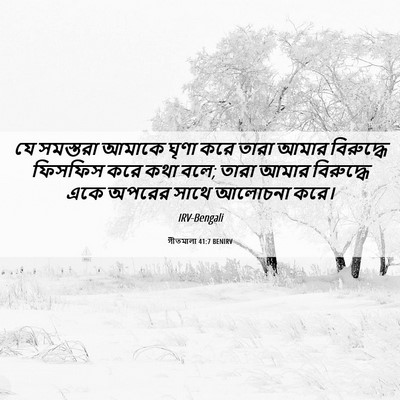 Picture 06 - গীতমালা 41:7 BENIRV - যে সমস্তরা আমাকে - Bible Verse Picture