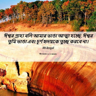 Picture 06 - গীতমালা 51:17 BENIRV - ঈশ্বর গ্রাহ্য বলি - Bible Verse Picture