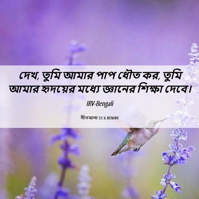 Picture 06 - গীতমালা 51:6 BENIRV - দেখ, তুমি আমার পাপ - Bible Verse Picture
