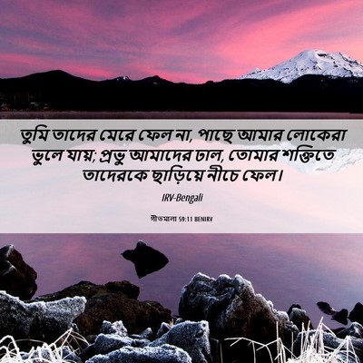 Picture 06 - গীতমালা 59:11 BENIRV - তুমি তাদের মেরে - Bible Verse Picture