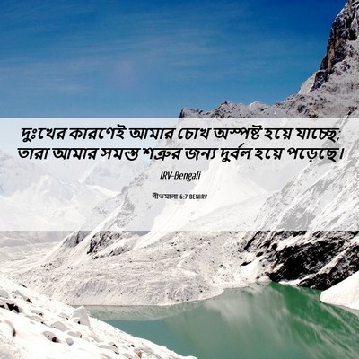 Picture 06 - গীতমালা 6:7 BENIRV - দুঃখের কারণেই - Bible Verse Picture