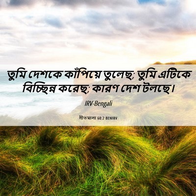 Picture 06 - গীতমালা 60:2 BENIRV - তুমি দেশকে - Bible Verse Picture