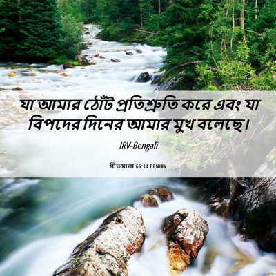 Picture 06 - গীতমালা 66:14 BENIRV - যা আমার ঠোঁট - Bible Verse Picture