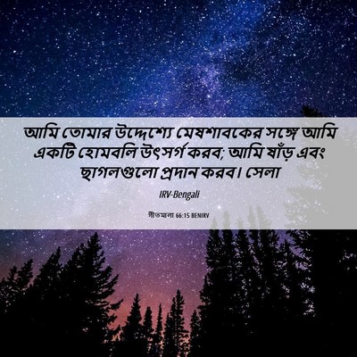 Picture 06 - গীতমালা 66:15 BENIRV - আমি তোমার - Bible Verse Picture