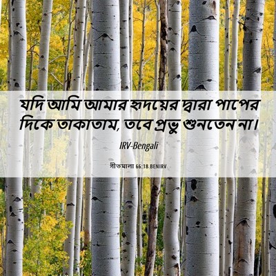 Picture 06 - গীতমালা 66:18 BENIRV - যদি আমি আমার - Bible Verse Picture