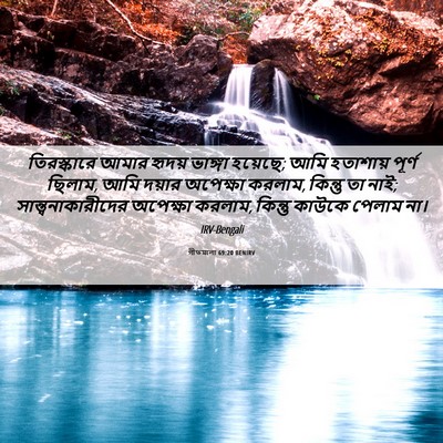 Picture 06 - গীতমালা 69:20 BENIRV - তিরস্কারে আমার - Bible Verse Picture