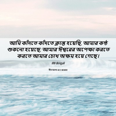 Picture 06 - গীতমালা 69:3 BENIRV - আমি কাঁদতে কাঁদতে - Bible Verse Picture