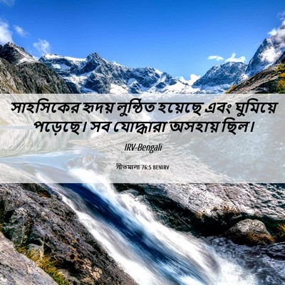 Picture 06 - গীতমালা 76:5 BENIRV - সাহসিকের হৃদয় - Bible Verse Picture