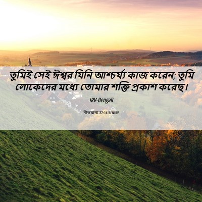 Picture 06 - গীতমালা 77:14 BENIRV - তুমিই সেই ঈশ্বর - Bible Verse Picture
