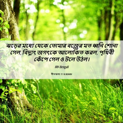 Picture 06 - গীতমালা 77:18 BENIRV - ঝড়ের মধ্যে থেকে - Bible Verse Picture