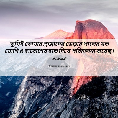 Picture 06 - গীতমালা 77:20 BENIRV - তুমিই তোমার - Bible Verse Picture