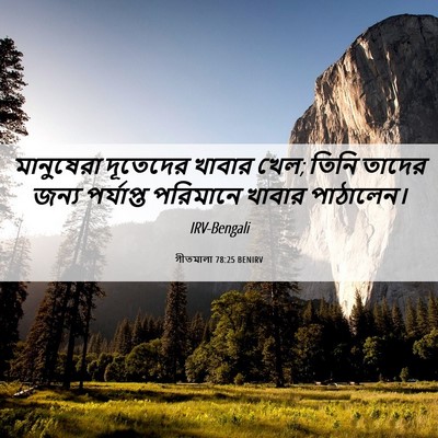 Picture 06 - গীতমালা 78:25 BENIRV - মানুষেরা দূতেদের - Bible Verse Picture