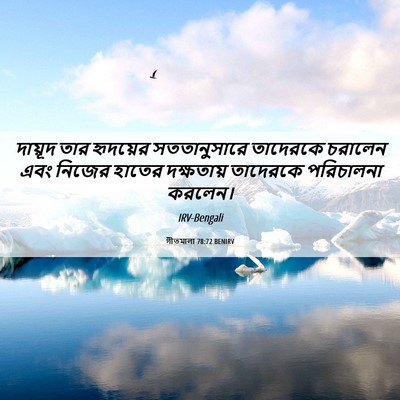 Picture 06 - গীতমালা 78:72 BENIRV - দায়ূদ তার - Bible Verse Picture