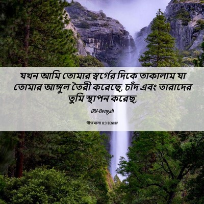 Picture 06 - গীতমালা 8:3 BENIRV - যখন আমি তোমার - Bible Verse Picture