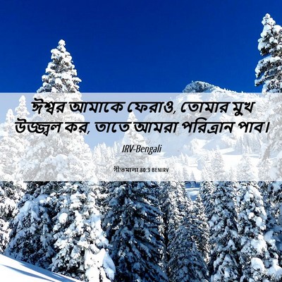Picture 06 - গীতমালা 80:3 BENIRV - ঈশ্বর আমাকে ফেরাও, - Bible Verse Picture
