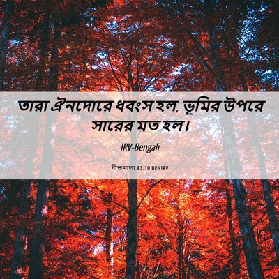 Picture 06 - গীতমালা 83:10 BENIRV - তারা ঐনদোরে ধবংস - Bible Verse Picture