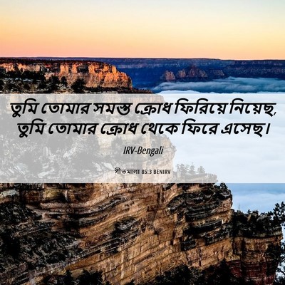 Picture 06 - গীতমালা 85:3 BENIRV - তুমি তোমার সমস্ত - Bible Verse Picture