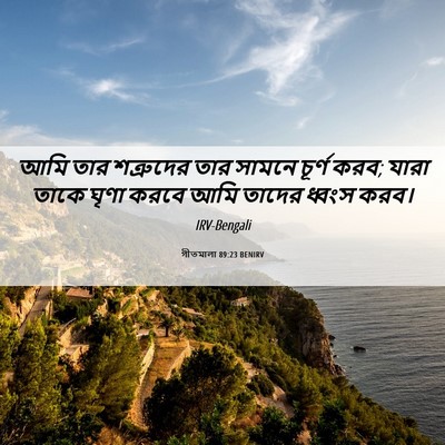 Picture 06 - গীতমালা 89:23 BENIRV - আমি তার শত্রুদের - Bible Verse Picture