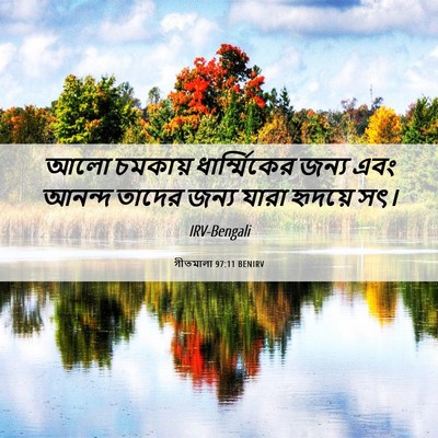 Picture 06 - গীতমালা 97:11 BENIRV - আলো চমকায় - Bible Verse Picture