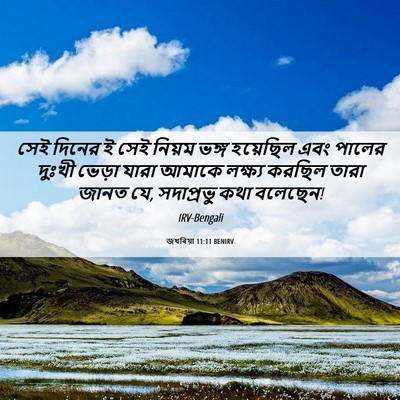 Picture 06 - জখৰিয়া 11:11 BENIRV - সেই দিনের ই সেই - Bible Verse Picture