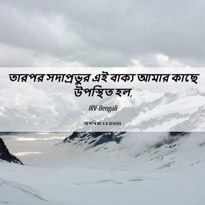 Picture 06 - জখৰিয়া 4:8 BENIRV - তারপর সদাপ্রভুর - Bible Verse Picture