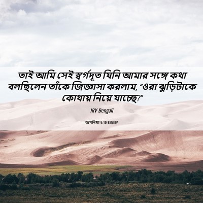 Picture 06 - জখৰিয়া 5:10 BENIRV - তাই আমি সেই - Bible Verse Picture