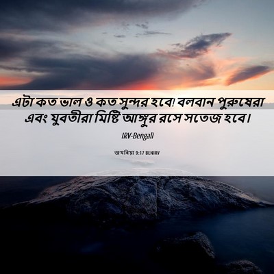 Picture 06 - জখৰিয়া 9:17 BENIRV - এটা কত ভাল ও কত - Bible Verse Picture