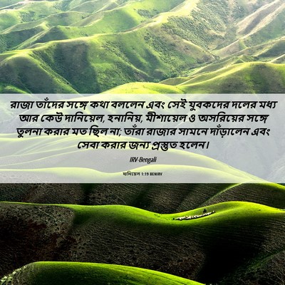 Picture 06 - দানিয়েল 1:19 BENIRV - রাজা তাঁদের সঙ্গে - Bible Verse Picture