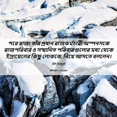 Picture 06 - দানিয়েল 1:3 BENIRV - পরে রাজা তাঁর - Bible Verse Picture