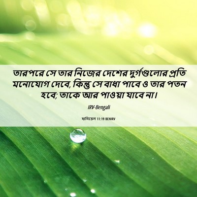 Picture 06 - দানিয়েল 11:19 BENIRV - তারপরে সে তার - Bible Verse Picture