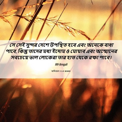 Picture 06 - দানিয়েল 11:41 BENIRV - সে সেই সুন্দর দেশে - Bible Verse Picture