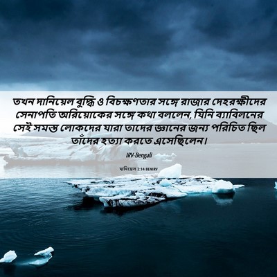 Picture 06 - দানিয়েল 2:14 BENIRV - তখন দানিয়েল - Bible Verse Picture