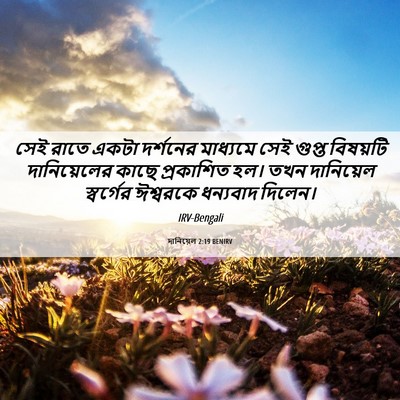 Picture 06 - দানিয়েল 2:19 BENIRV - সেই রাতে একটা - Bible Verse Picture
