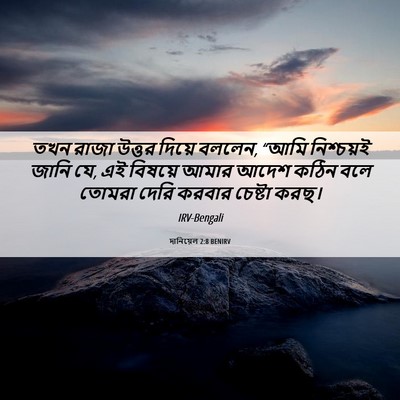 Picture 06 - দানিয়েল 2:8 BENIRV - তখন রাজা উত্তর - Bible Verse Picture