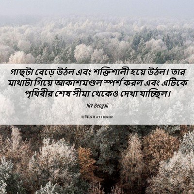 Picture 06 - দানিয়েল 4:11 BENIRV - গাছটা বেড়ে উঠল - Bible Verse Picture