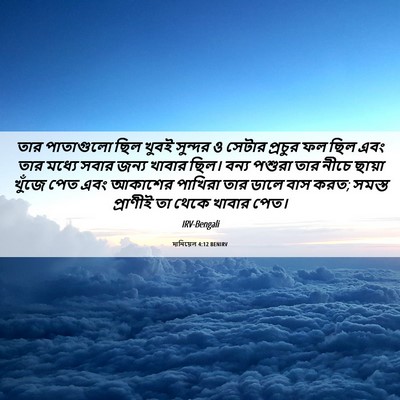 Picture 06 - দানিয়েল 4:12 BENIRV - তার পাতাগুলো ছিল - Bible Verse Picture