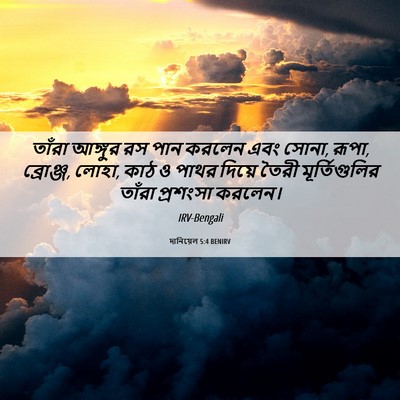 Picture 06 - দানিয়েল 5:4 BENIRV - তাঁরা আঙ্গুর রস - Bible Verse Picture