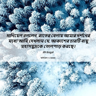 Picture 06 - দানিয়েল 7:2 BENIRV - দানিয়েল বললেন, - Bible Verse Picture