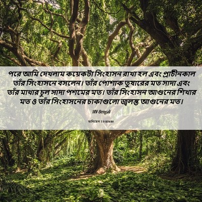 Picture 06 - দানিয়েল 7:9 BENIRV - পরে আমি দেখলাম - Bible Verse Picture