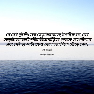 Picture 06 - দানিয়েল 8:6 BENIRV - সে সেই দুই শিংয়ের - Bible Verse Picture