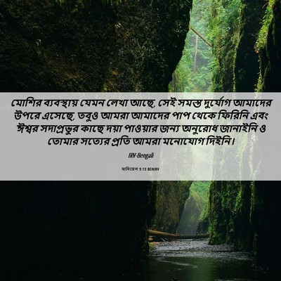 Picture 06 - দানিয়েল 9:13 BENIRV - মোশির ব্যবস্থায় - Bible Verse Picture