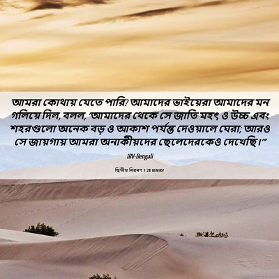 Picture 06 - দ্বিতীয় বিৱৰণ 1:28 BENIRV - আমরা কোথায় যেতে - Bible Verse Picture
