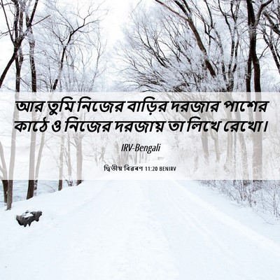 Picture 06 - দ্বিতীয় বিৱৰণ 11:20 BENIRV - আর তুমি নিজের - Bible Verse Picture